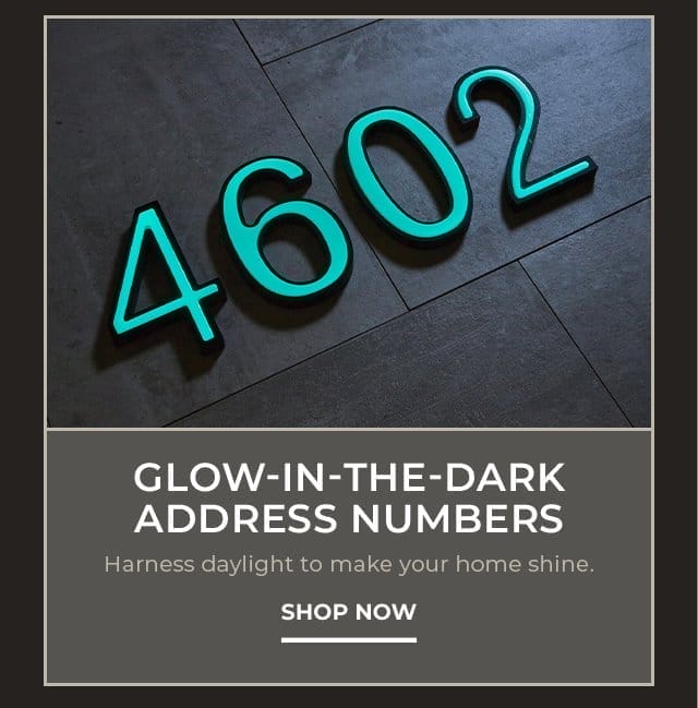 Glow-In-The-Dark Address Numbers | SHOP NOW