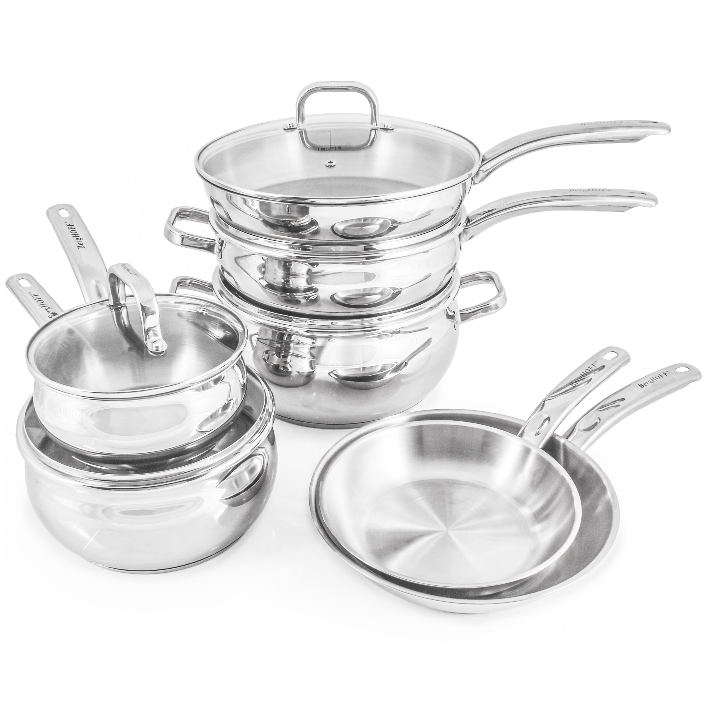 BergHOFF Mirrored Finish Belly Shaped Cookware