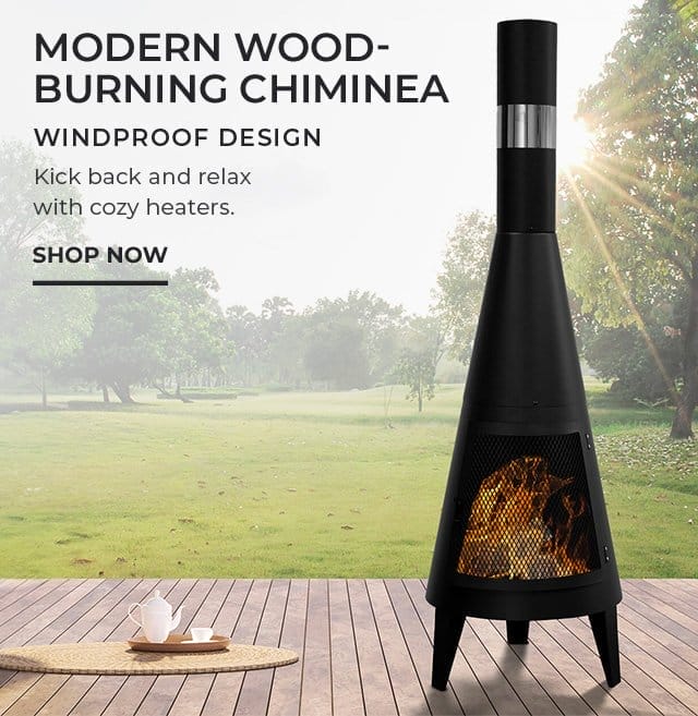 Modern Wood-Burning Chiminea | SHOP NOW