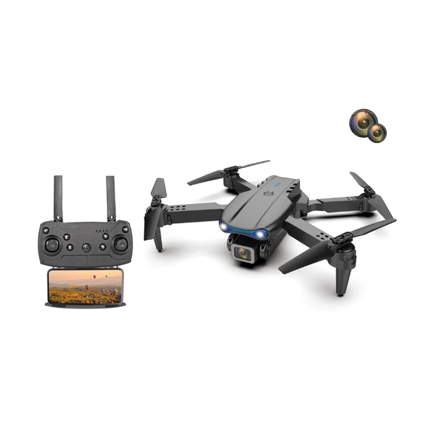 K3 Foldable RC Quadcopter Drone with Dual Camera