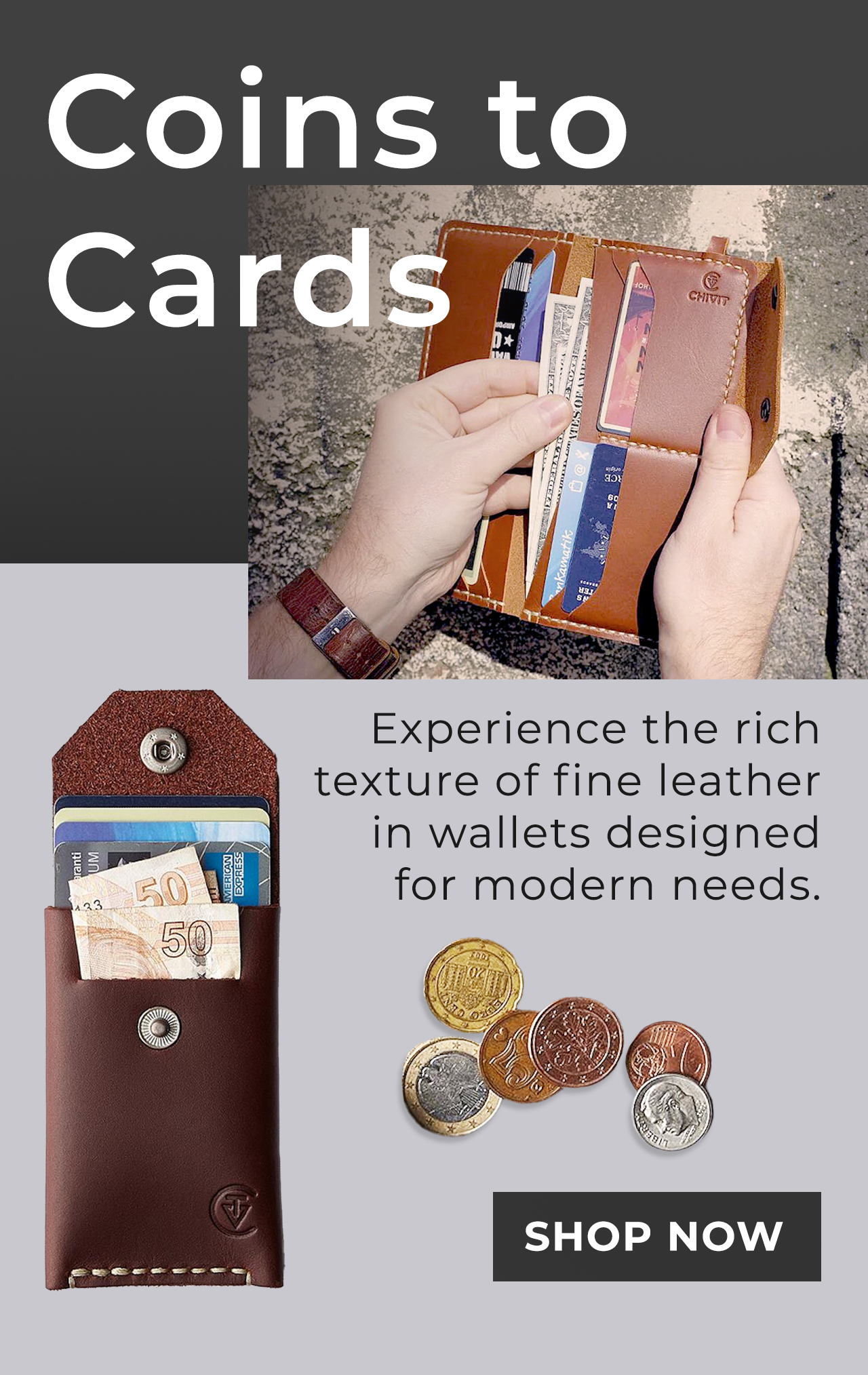 Leather Wallets, Passport Holders, & More