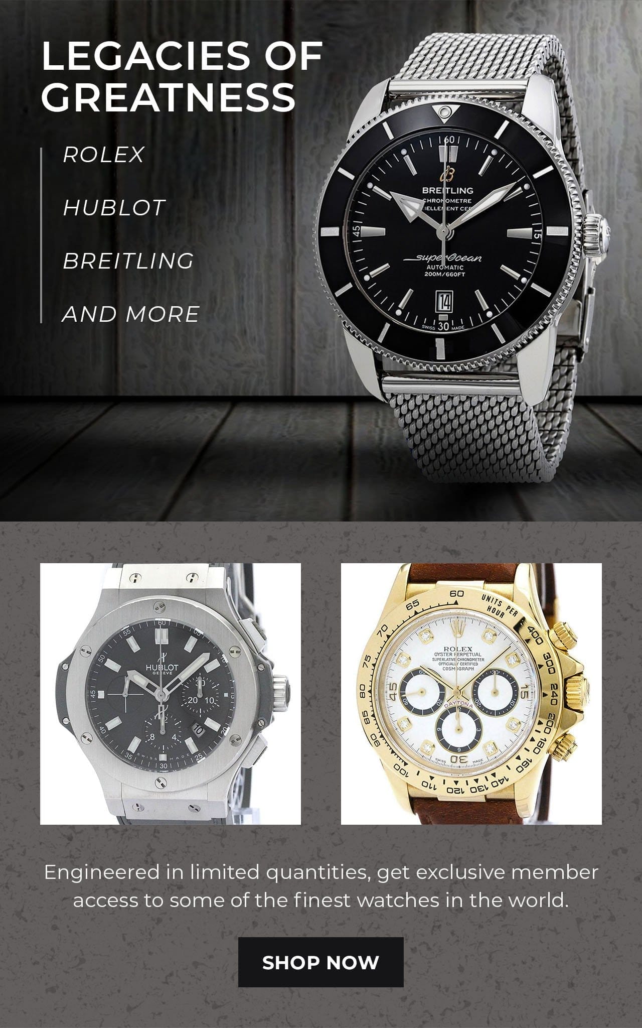 Acclaimed Timepieces | SHOP NOW