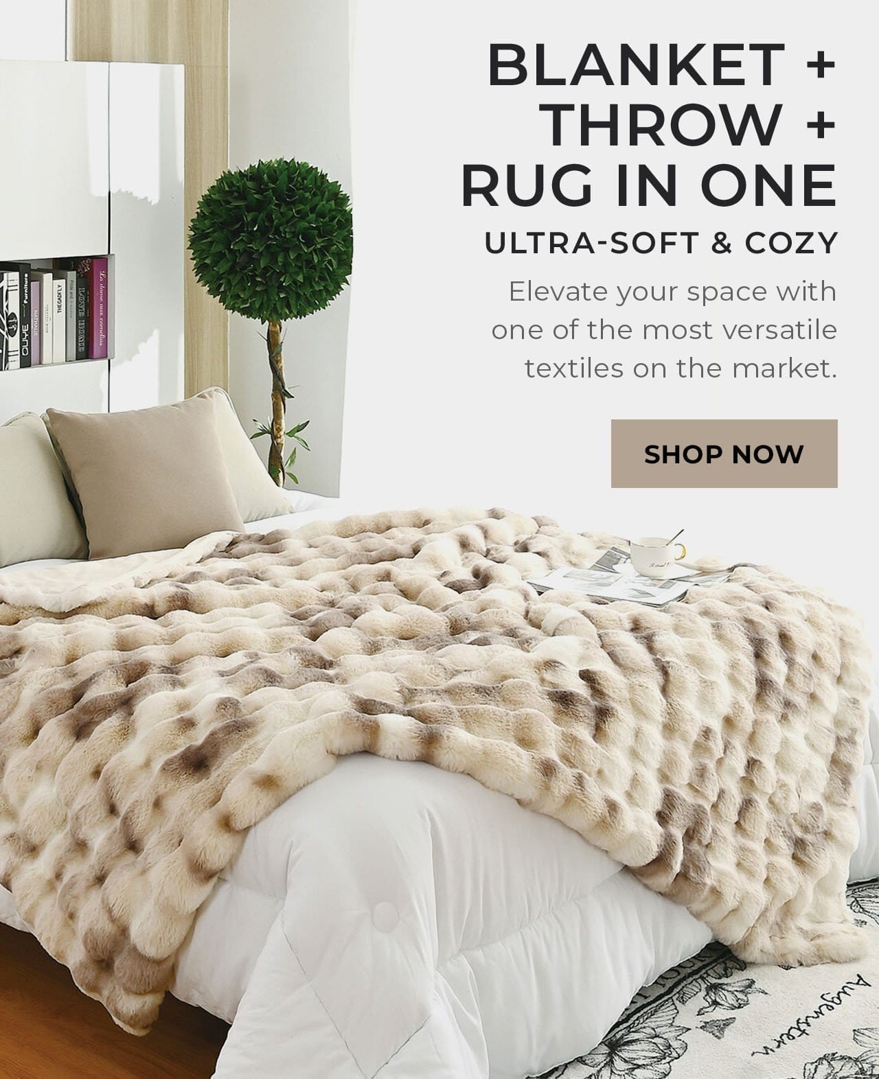 Blanket + Throw + Rug In One | SHOP NOW