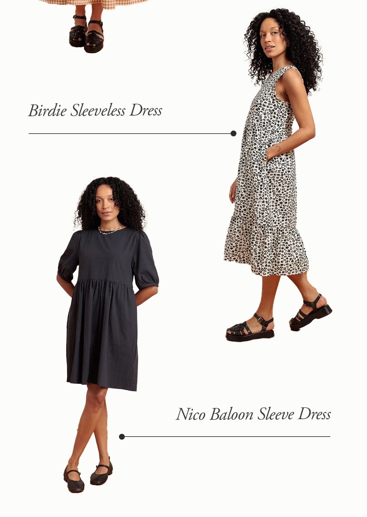 Birdie Sleeveless Dress, Nico Baloon Sleeve Dress