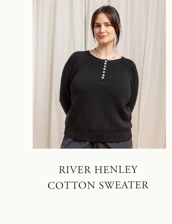 River Henley Cotton Sweater