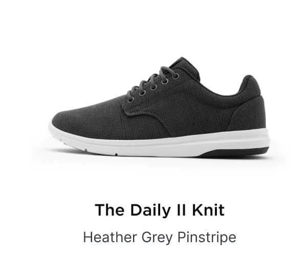 The Daily II Knit Heather Grey Pinstripe