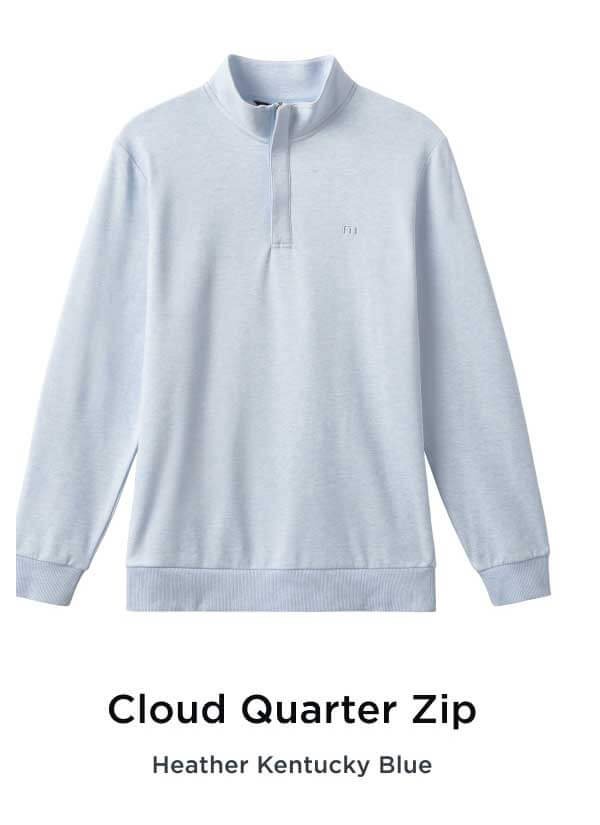 Cloud Quarter Zip Heather Kentucky Blue