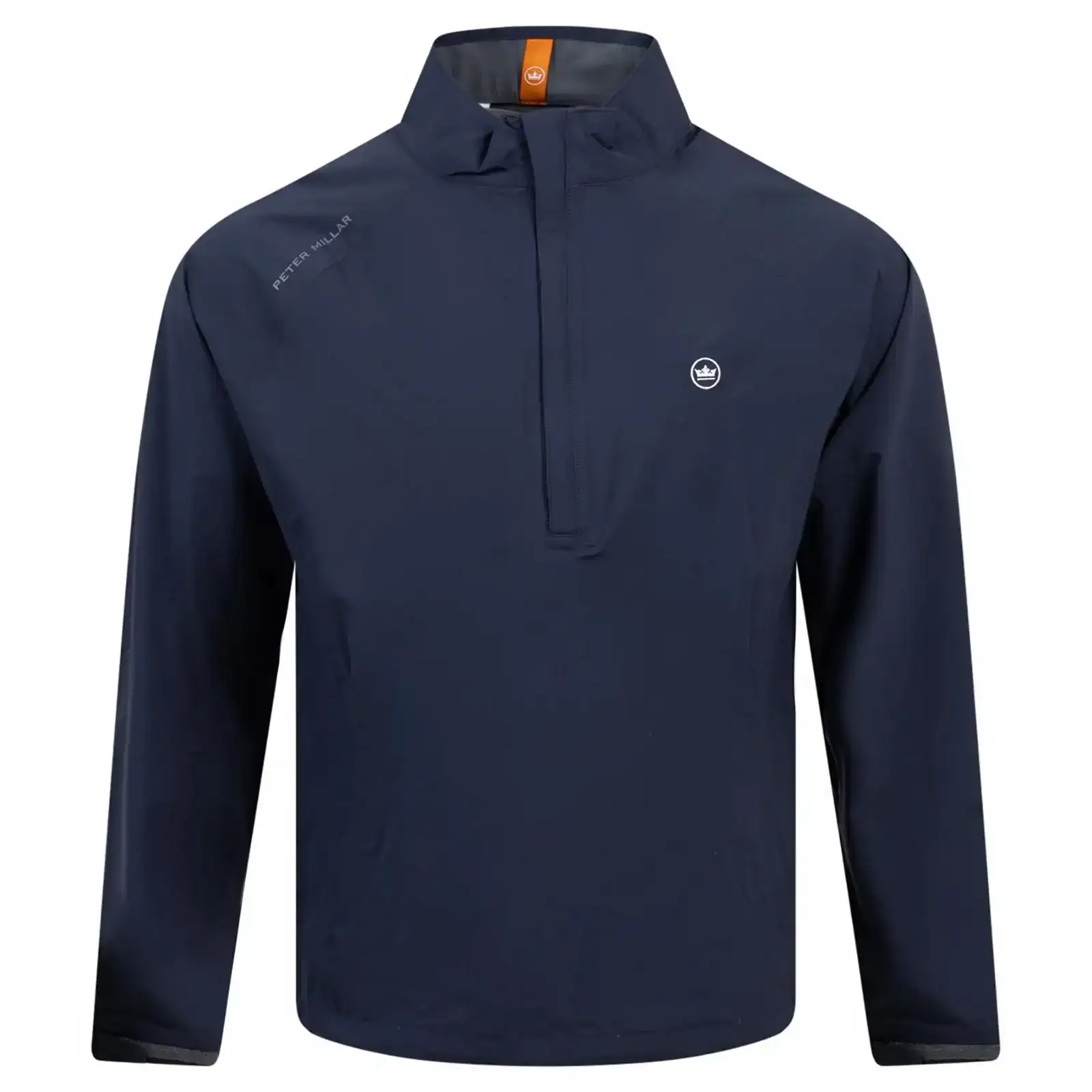 Image of Shield Half Zip Rain Shell Classic Fit Waterproof Jacket Navy - SS24