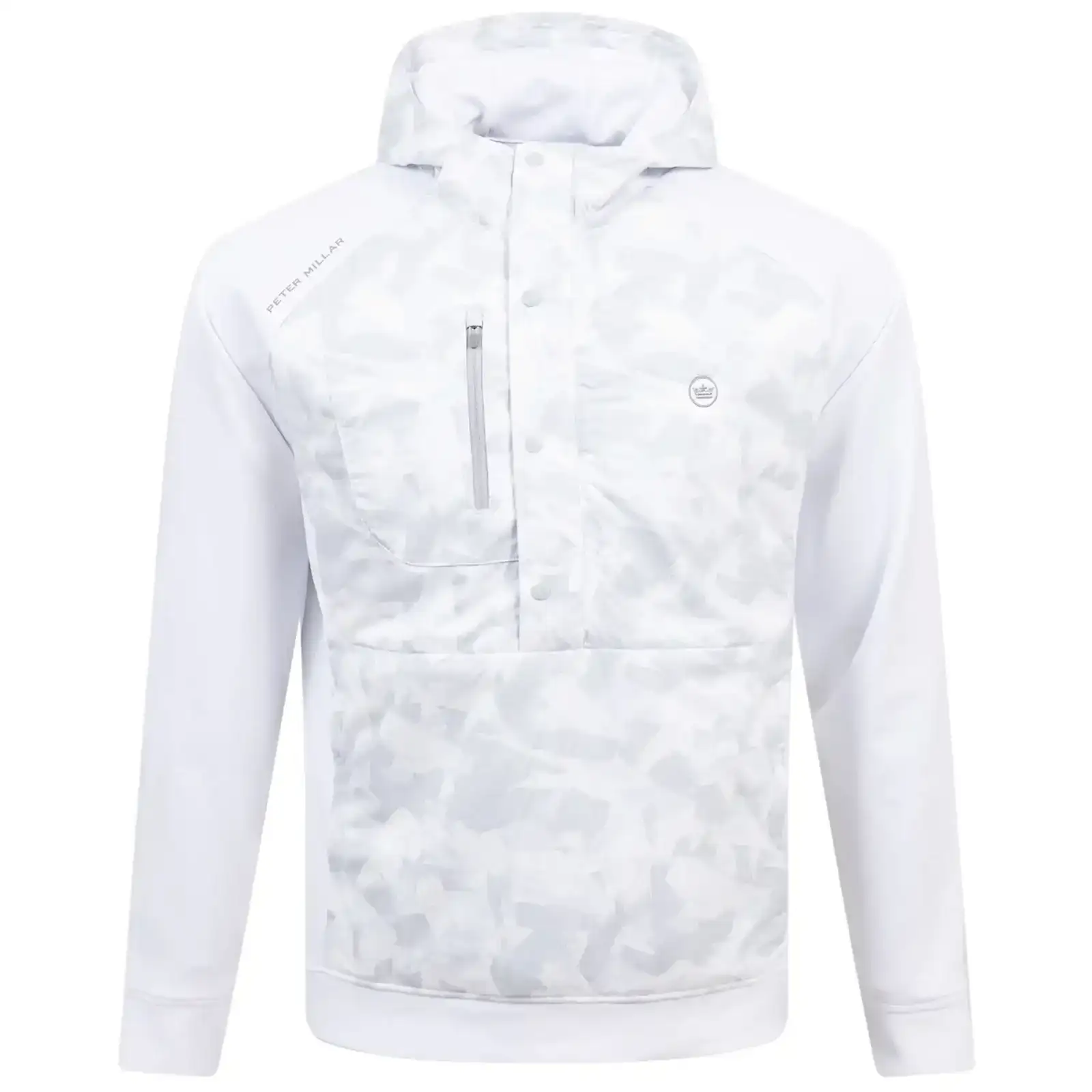 Image of Pursuit Classic Fit Half Snap Hoodie White - SS24