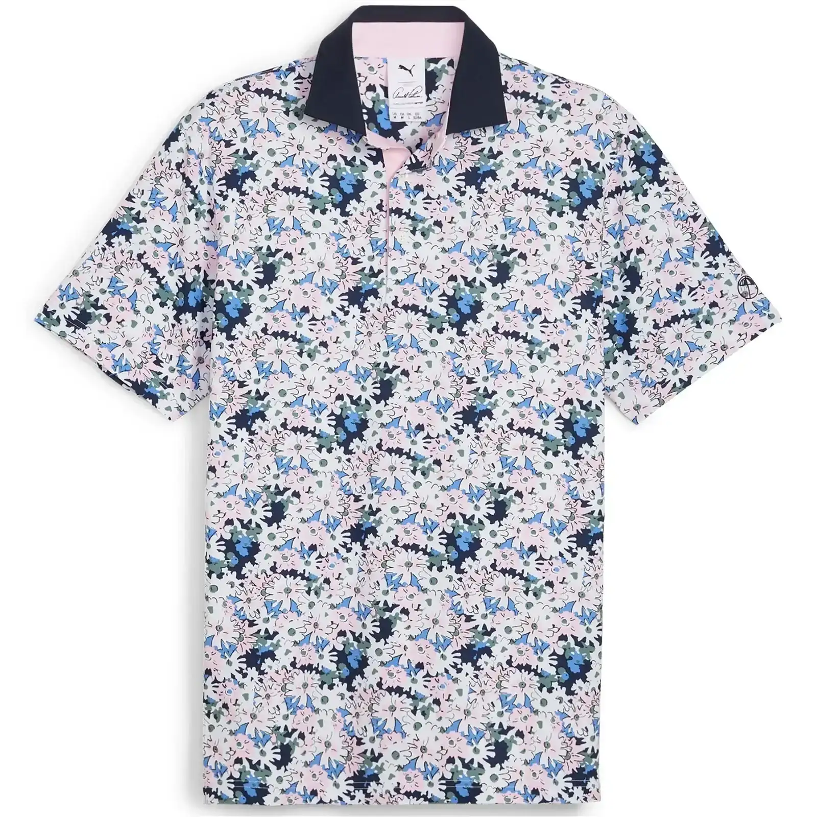 Image of x AP Floral Polo White/Navy - SS24