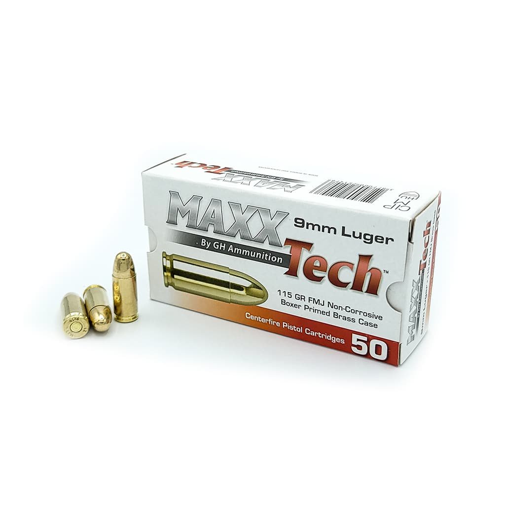 Image of Maxxtech - 9mm - 115 Grain - FMJ - 1000