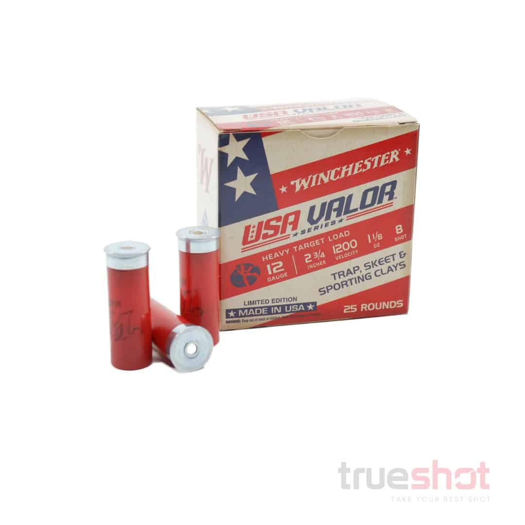 Image of Winchester – USA Valor – 12 Gauge – #8 Shot – 2-3/4″ – 1-1/8oz. – 1200 FPS - 250