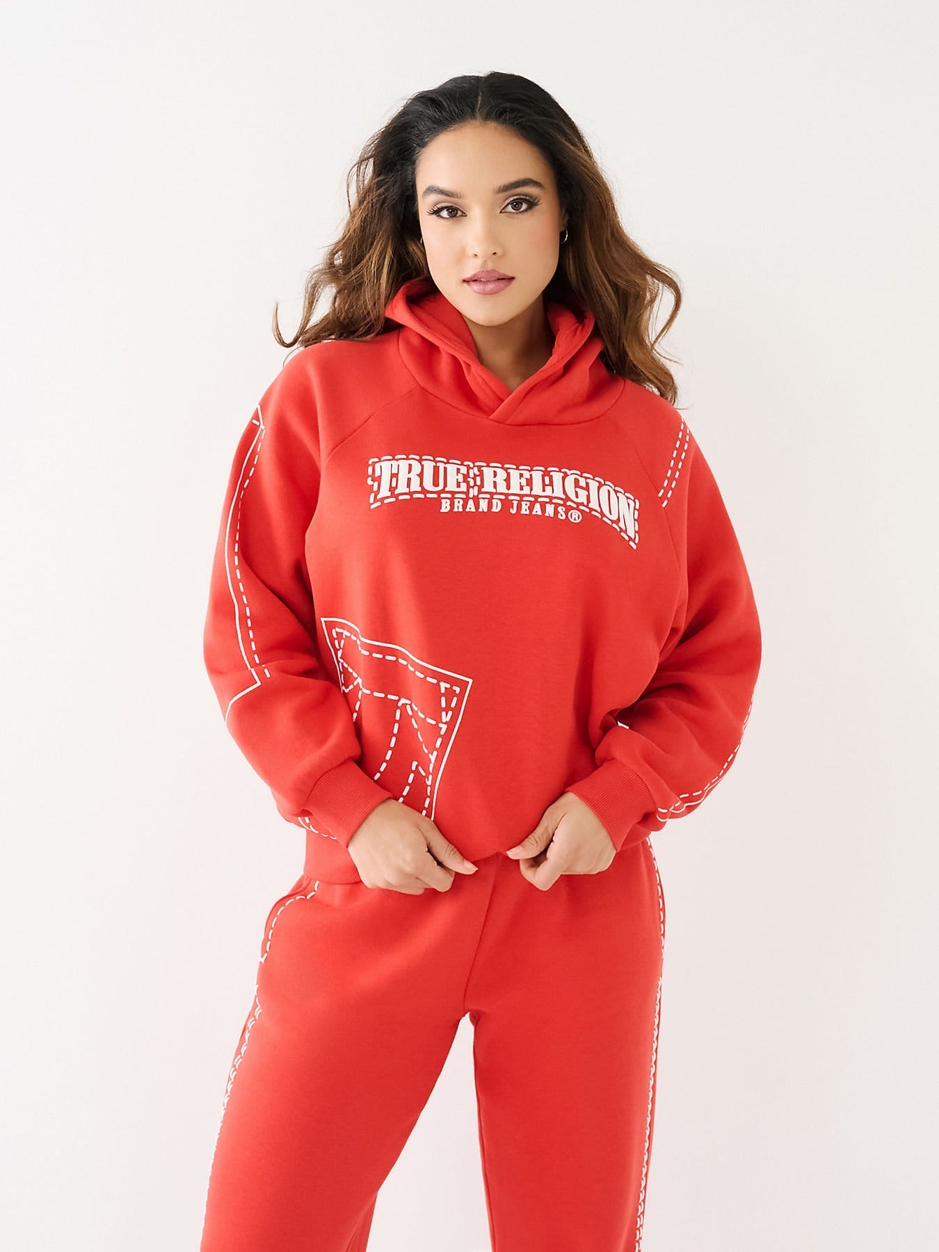 SHOP BIG T PUFF PRINT BOYFRIEND HOODIE