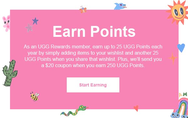 LOYALTY EARN POINTS TEXT