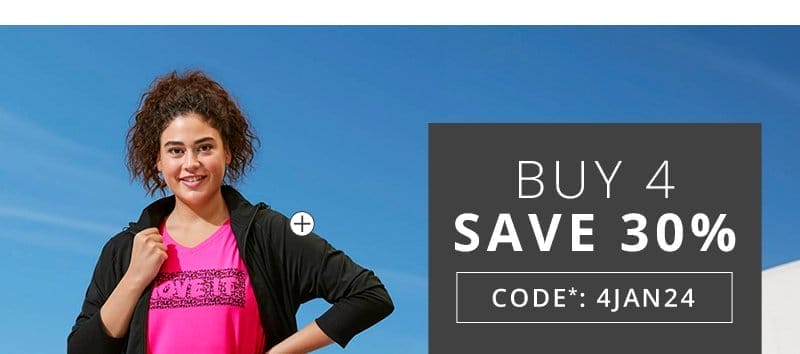 Buy 4 save 30%, buy 3 save 25% , buy 2 save 20%