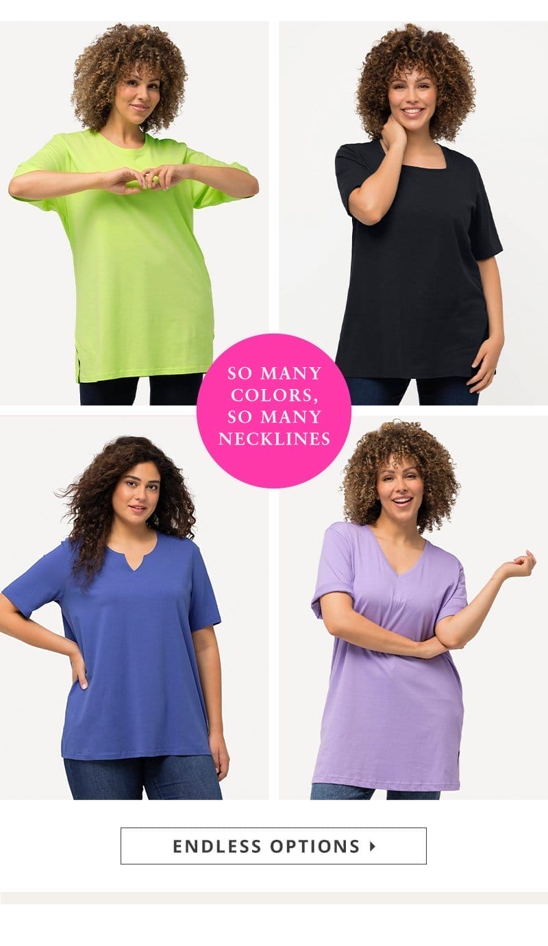 Basic tops on TAP. So many colors, so many necklines.