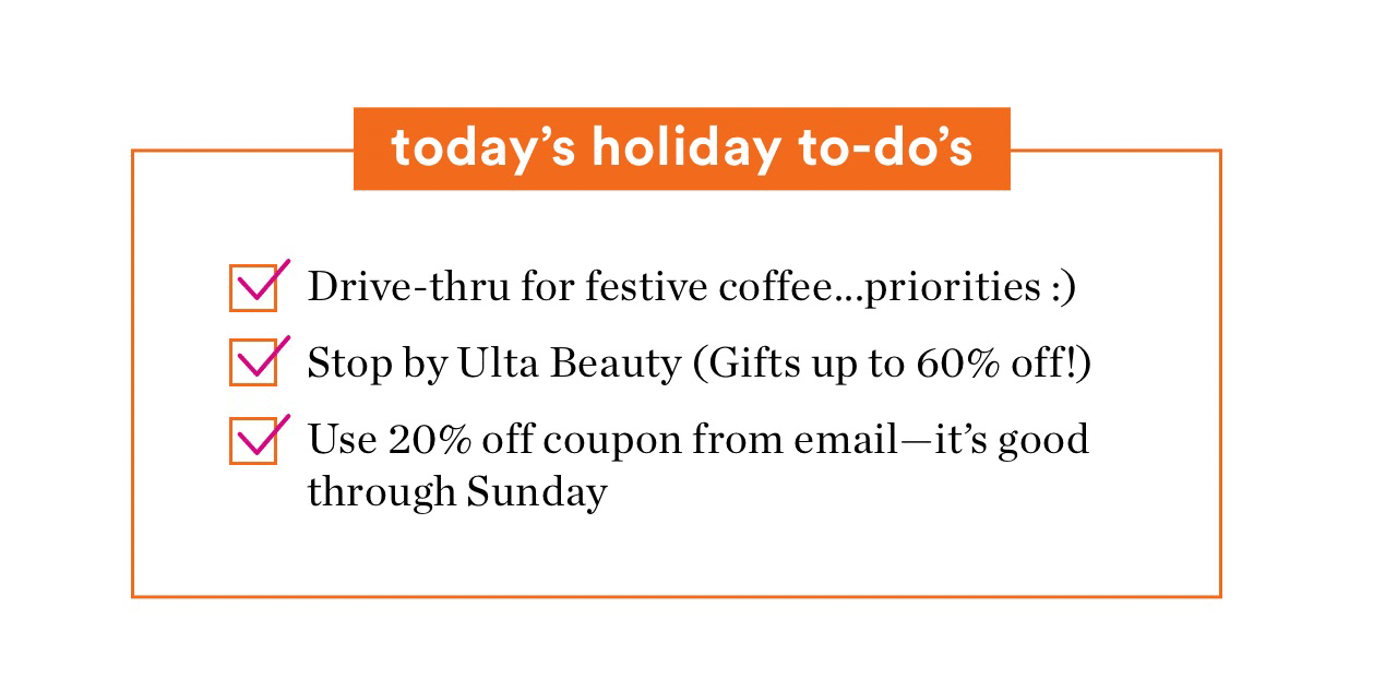 Our stores are ready | This weekend, wrap up gifting with the best deals in beauty. Plus, extended hours to buy you time.