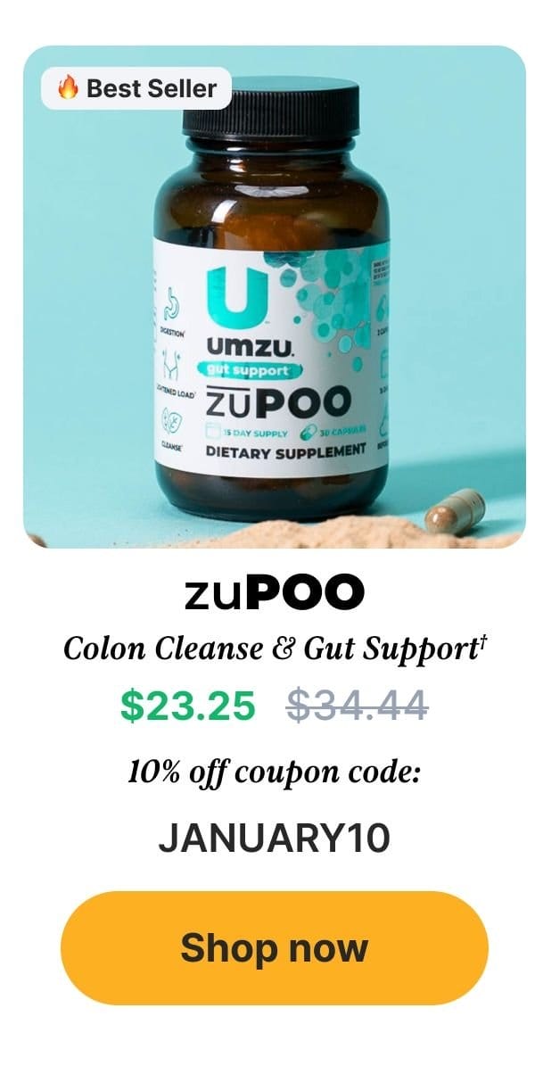 zuPOO Colon Cleanse & Gut Support