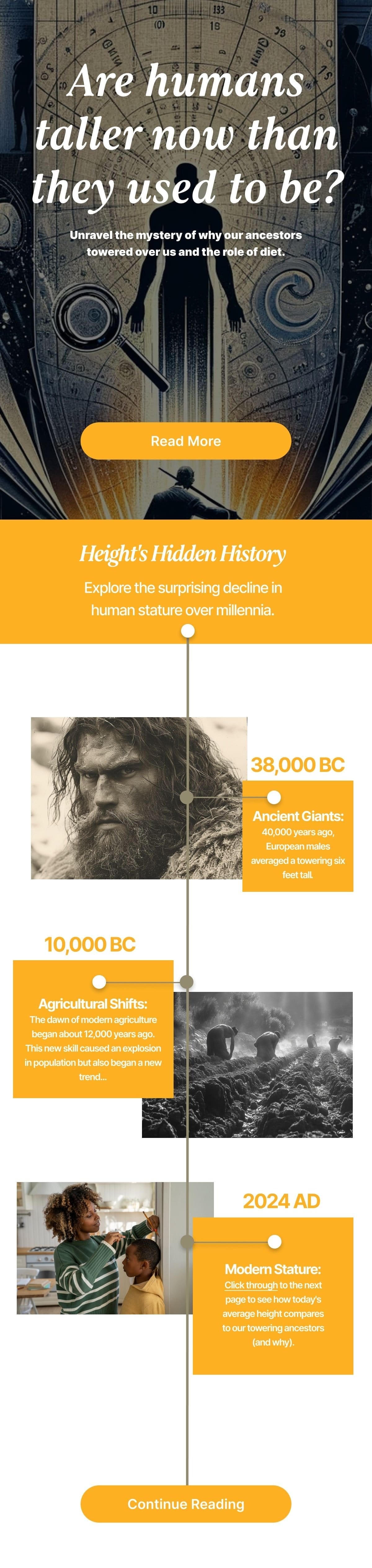 Are humans taller now than they used to be?