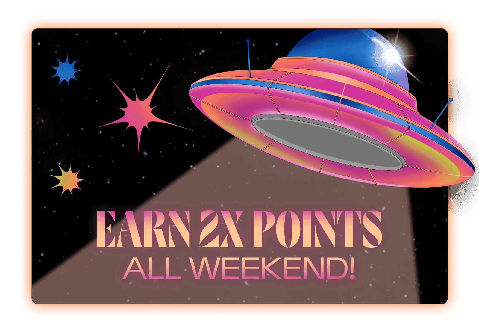 earn 2x points all weekend