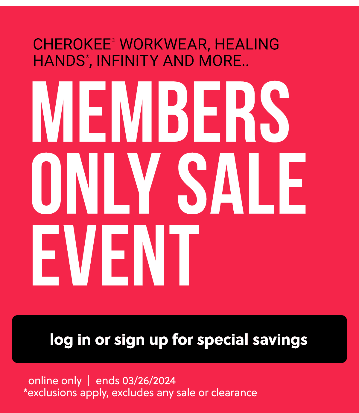 Members Only Sale Event >