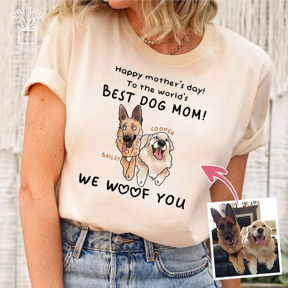 Image of We Woof You Ugly Colored T-shirt For Mom Funny Shirts For Dog Mom