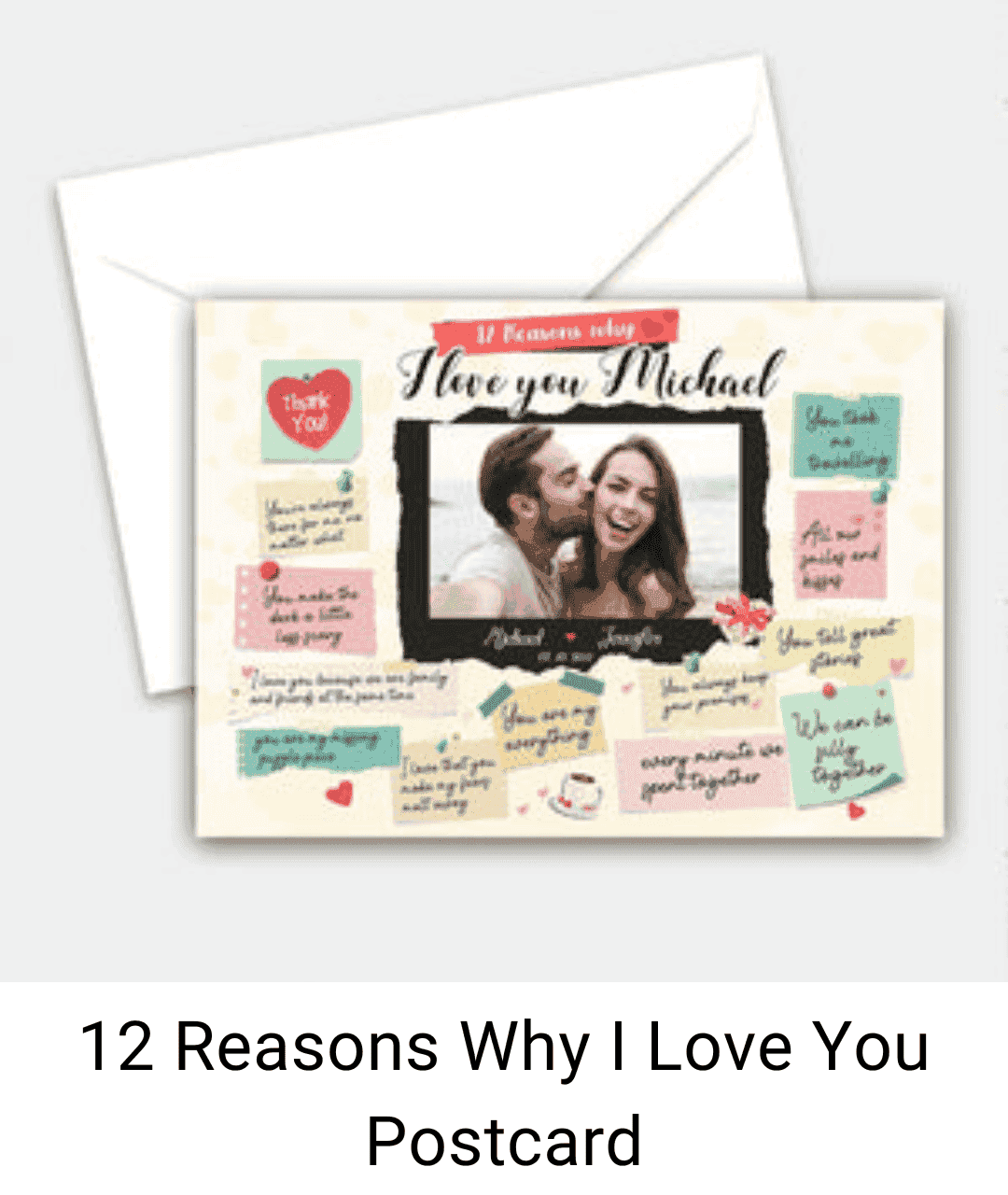 12 Reasons Why I Love You Postcard