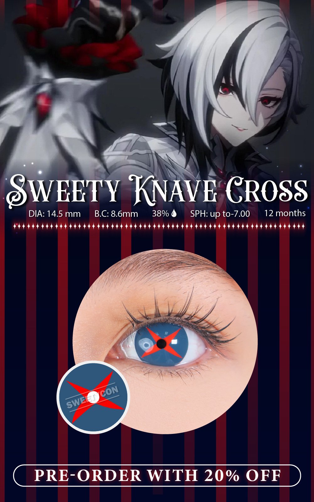 Pre-order with 20% off : Sweety Crazy Knave Cross