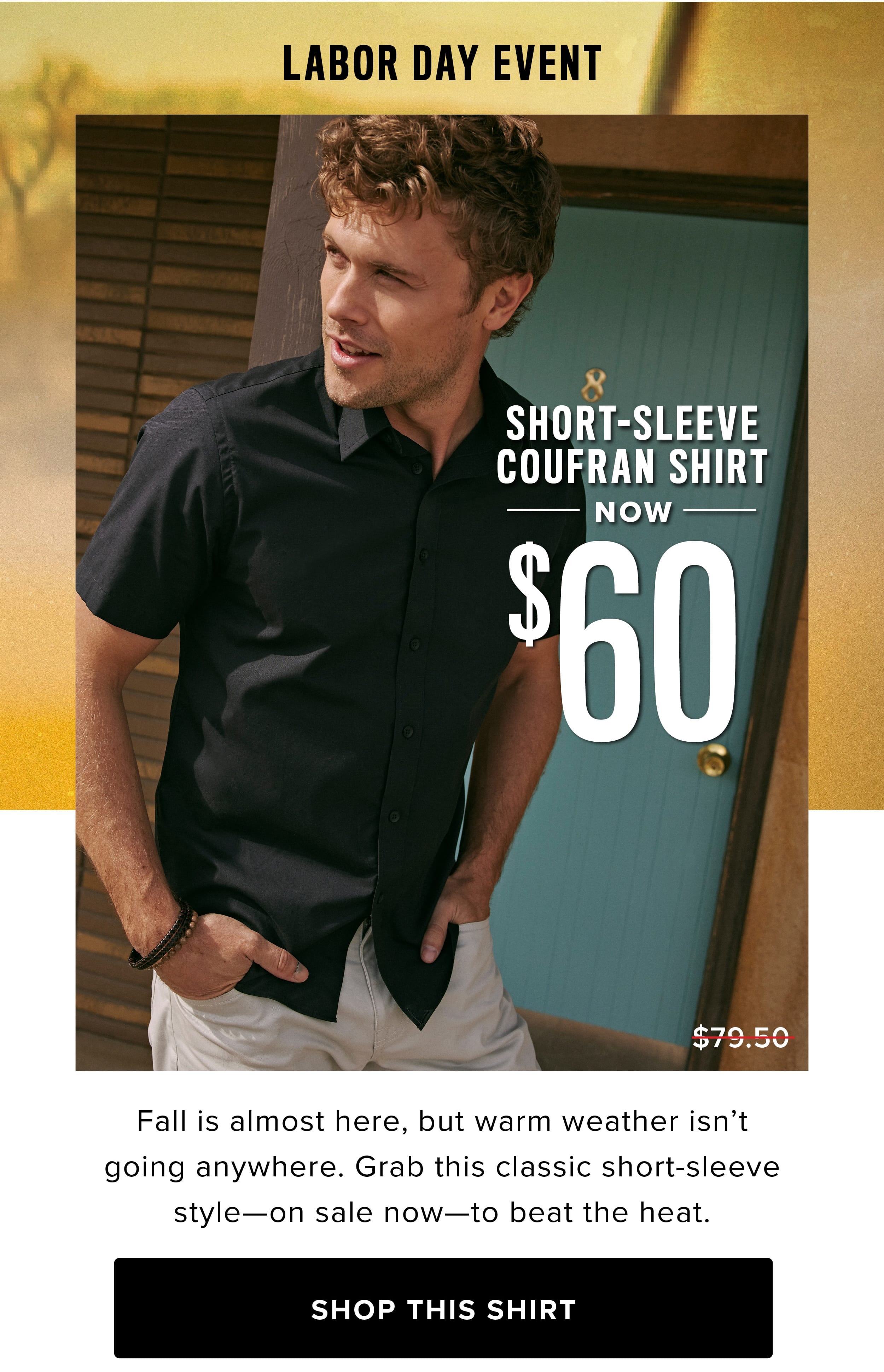 Short-Sleeve Coufran Shirt Now \\$60