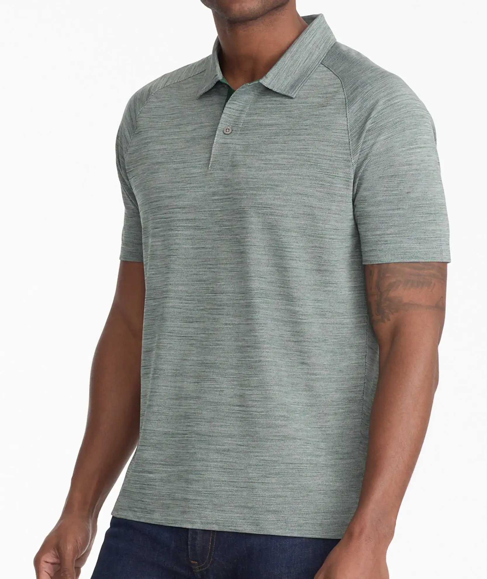 Image of Heathered Performance Polo