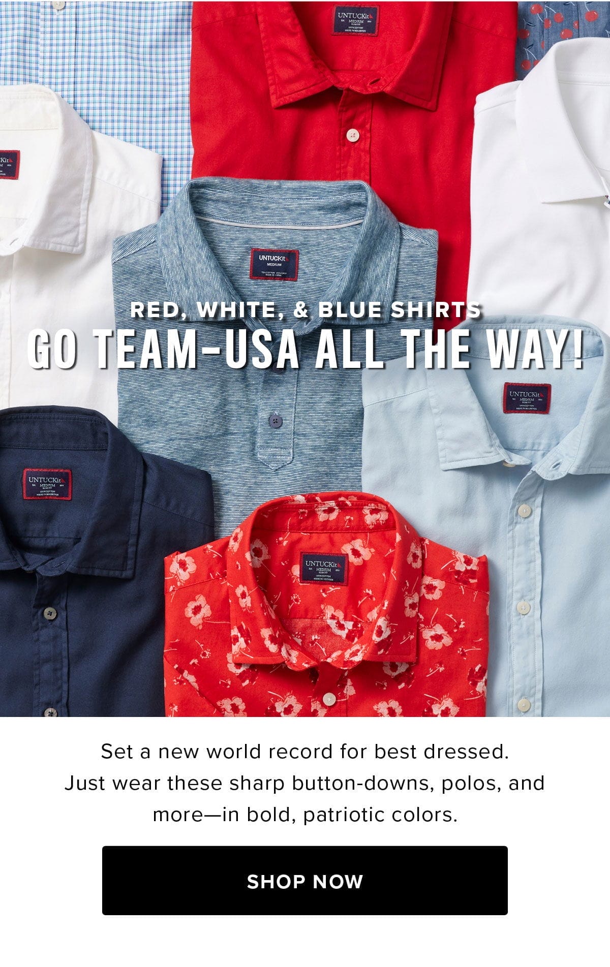 Red, White, & Blue Shirts: Go Team-USA All The Way!