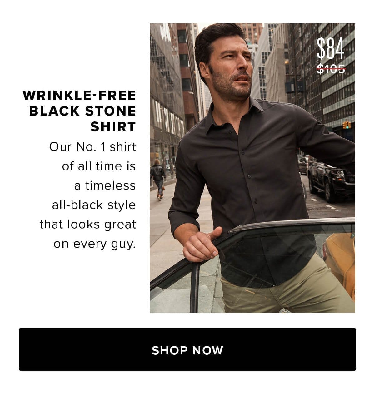 Shop Wrinkle-Free Black Stone Shirt