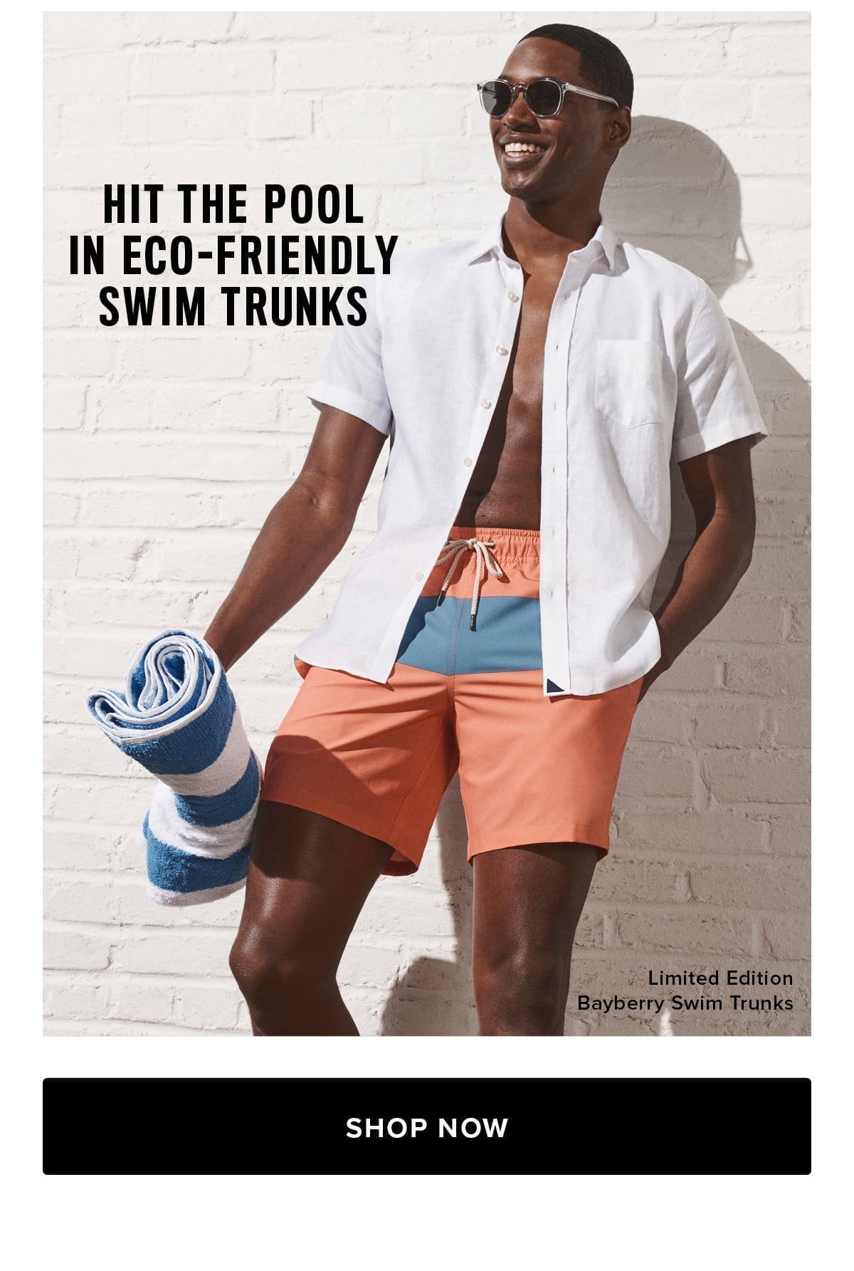 Hit The Pool In Eco-Friendly Swim Trunks