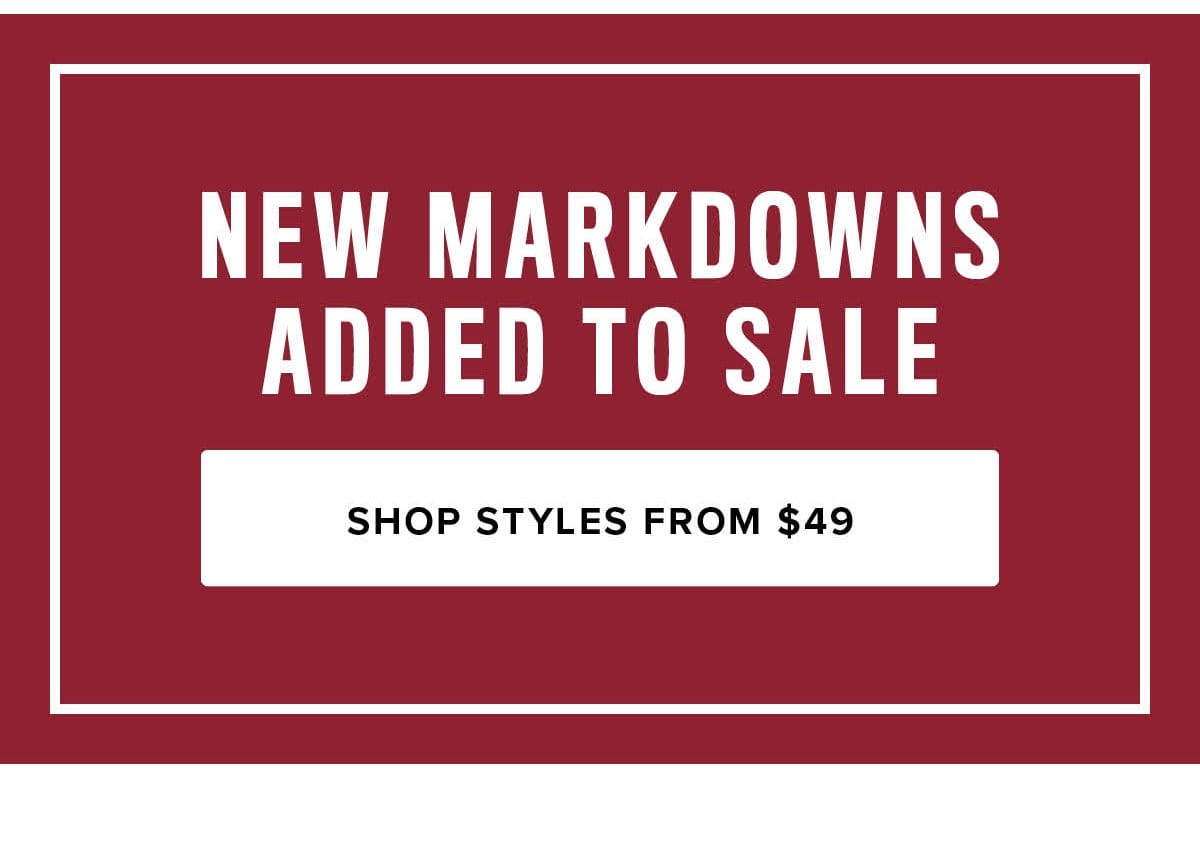 New Markdowns Added to Sale