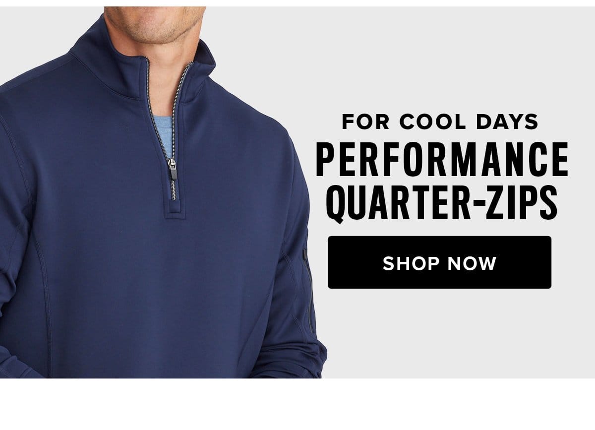 For Cool Days Shop Performance Quarter-Zips