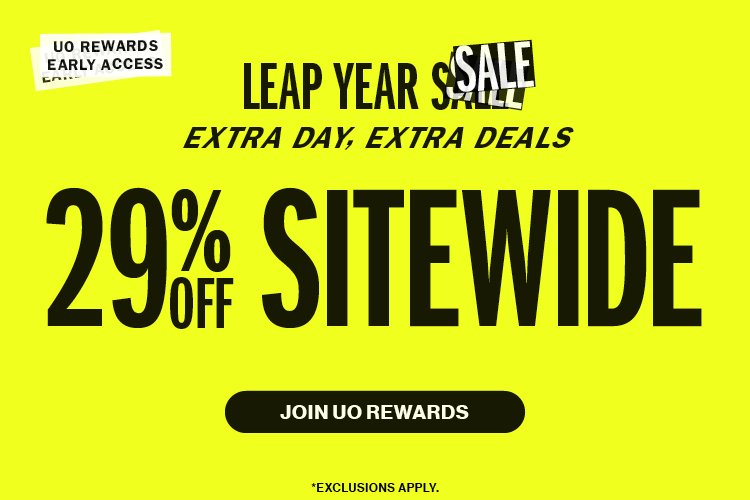 UO Rewards Early Access 29% Off Sitewide | Join UO Rewards