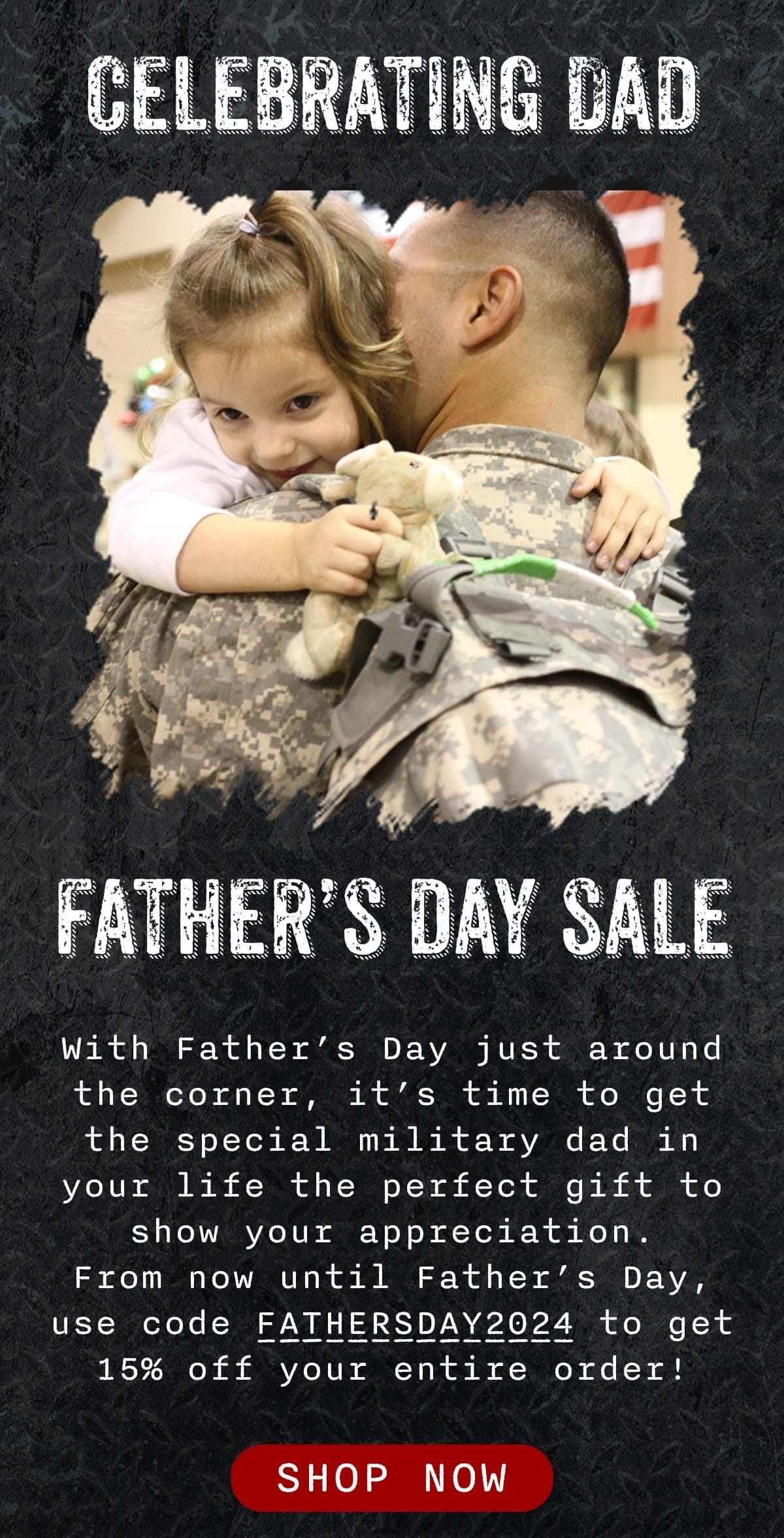 Father's Day is almost here! Use code FATHERSDAY2024 to get 15% off!