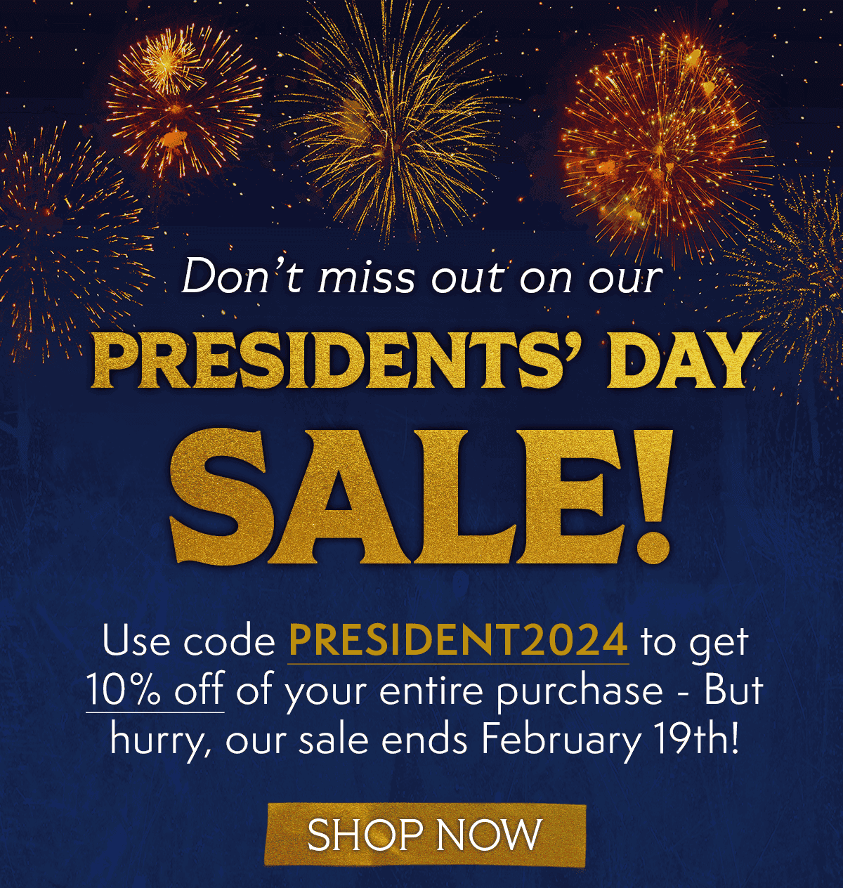 USAMM's Presidents' Day Sale - Use code PRESIDENT2024 for 10% off at checkout!