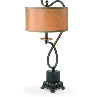 Curved Bronze Table Lamp