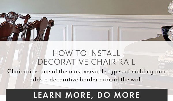 HOW TO INSTALL A DECORATIVE CHAIR RAIL