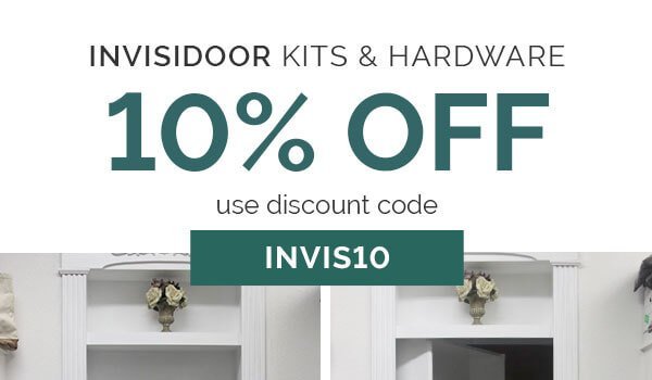 USE CODE INVIS10, SAVE 10% ON INVISIDOOR KITS AND HARDWARE