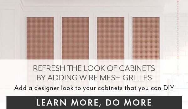 Refresh the Look of Cabinets by Adding Wire Grilles