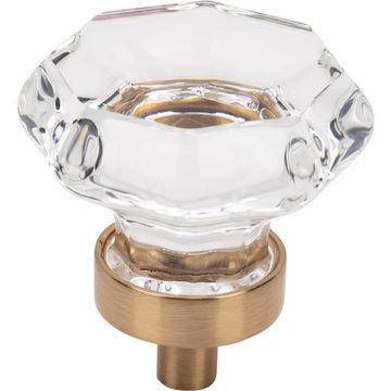 DesignPerfect 1 5/16 Inch Glass Cabinet Knob - 10 Pack