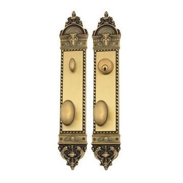 Brass Accents Fleur De Lis Windsor Single Cylinder 2 3/8" Entry Set