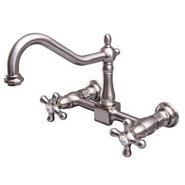 Barclay Kate Gooseneck Kitchen Faucet - Cross Handles