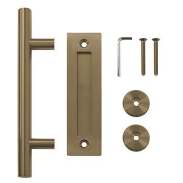 Quiet Glide Rolling Barn Door Bar Pull & Flush Pull