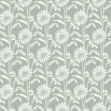 Mitchell Black Woodland Bloom Powder Ash Wallpaper