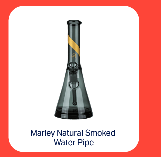 Marley Natural Smoked Glass Water Pipe