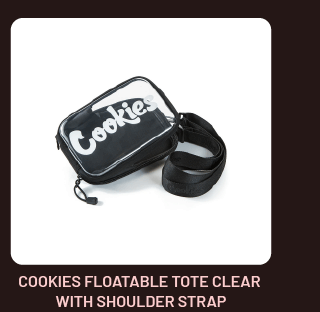 Cookies Floatable Tote Clear with Shoulder Strap Black