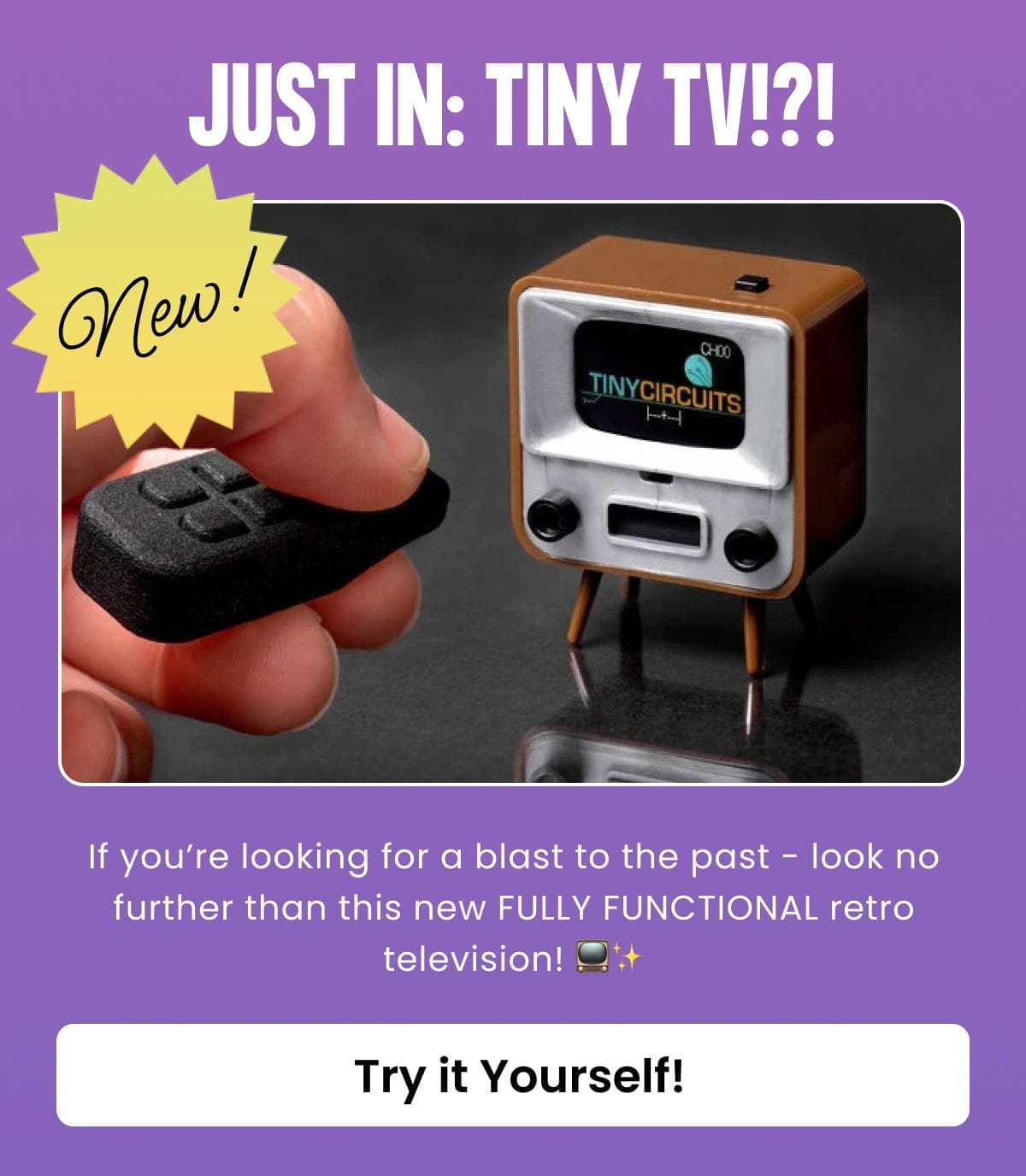 Just in: Tiny TV